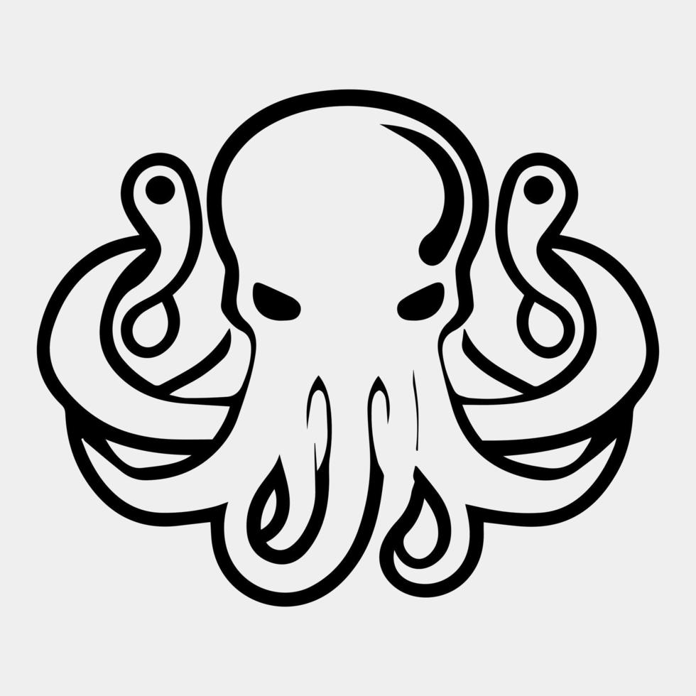 Octopus logo design idea. Isolated octopus on white background vector