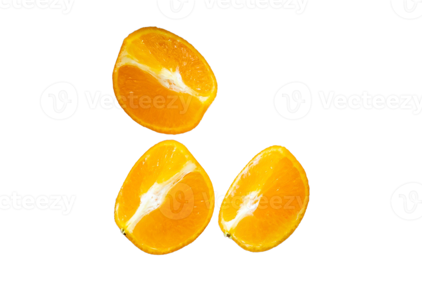 Orange slices isolated on a transparent background png