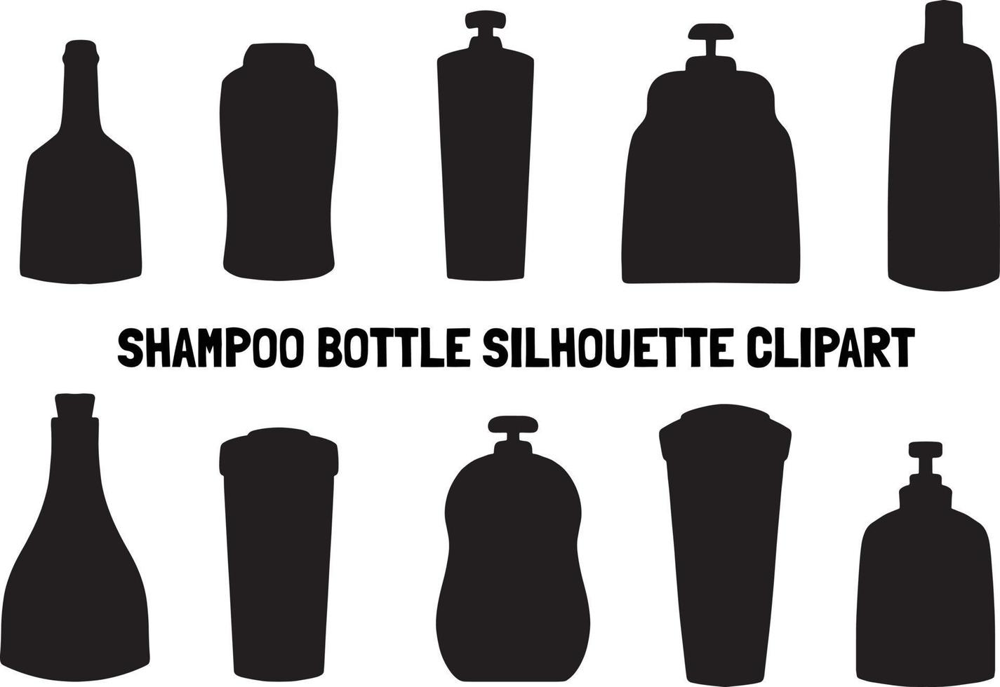 Shampoo Bottle Silhouette Clipart vector