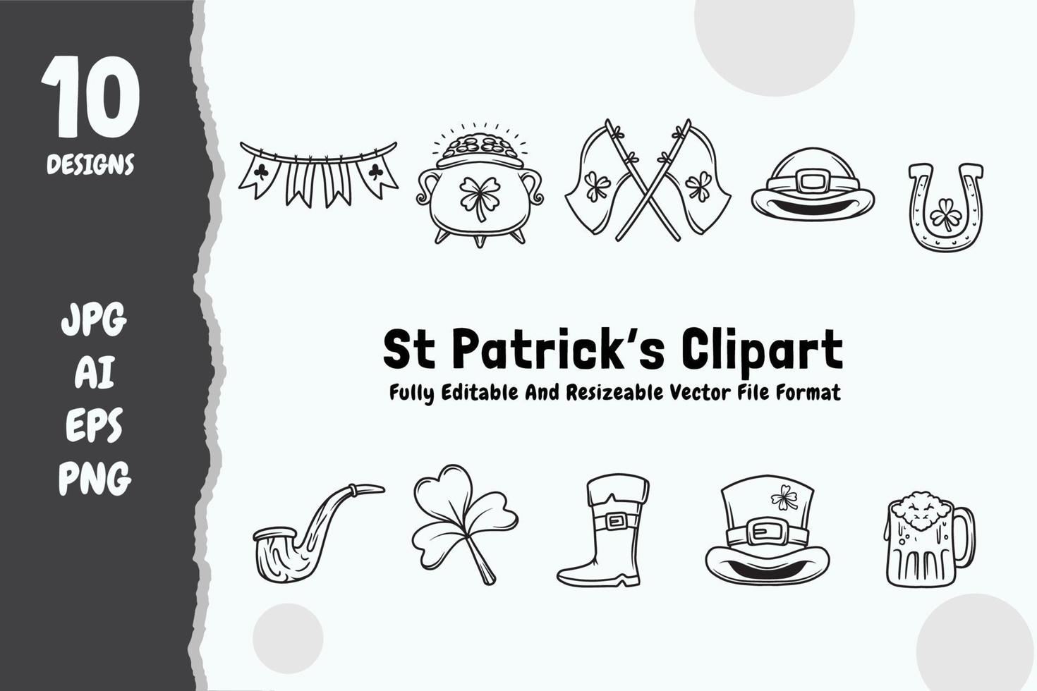 S t Patricio haz clipart vector