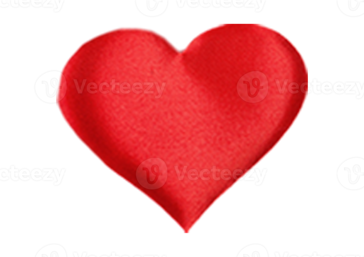 Red decorative heart isolated on a transparent background png