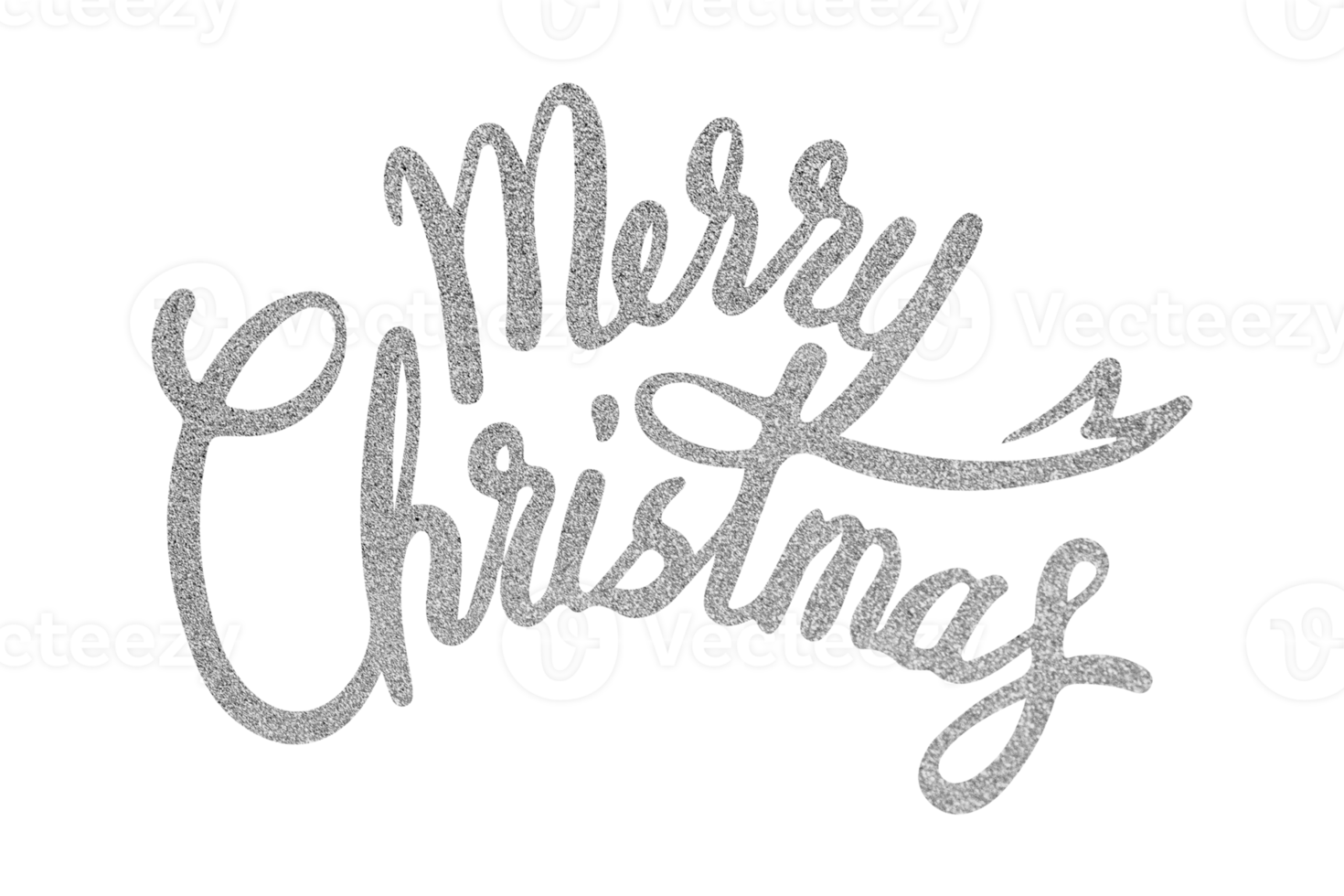 Silber Weihnachten Briefe isoliert auf ein transparent Hintergrund png