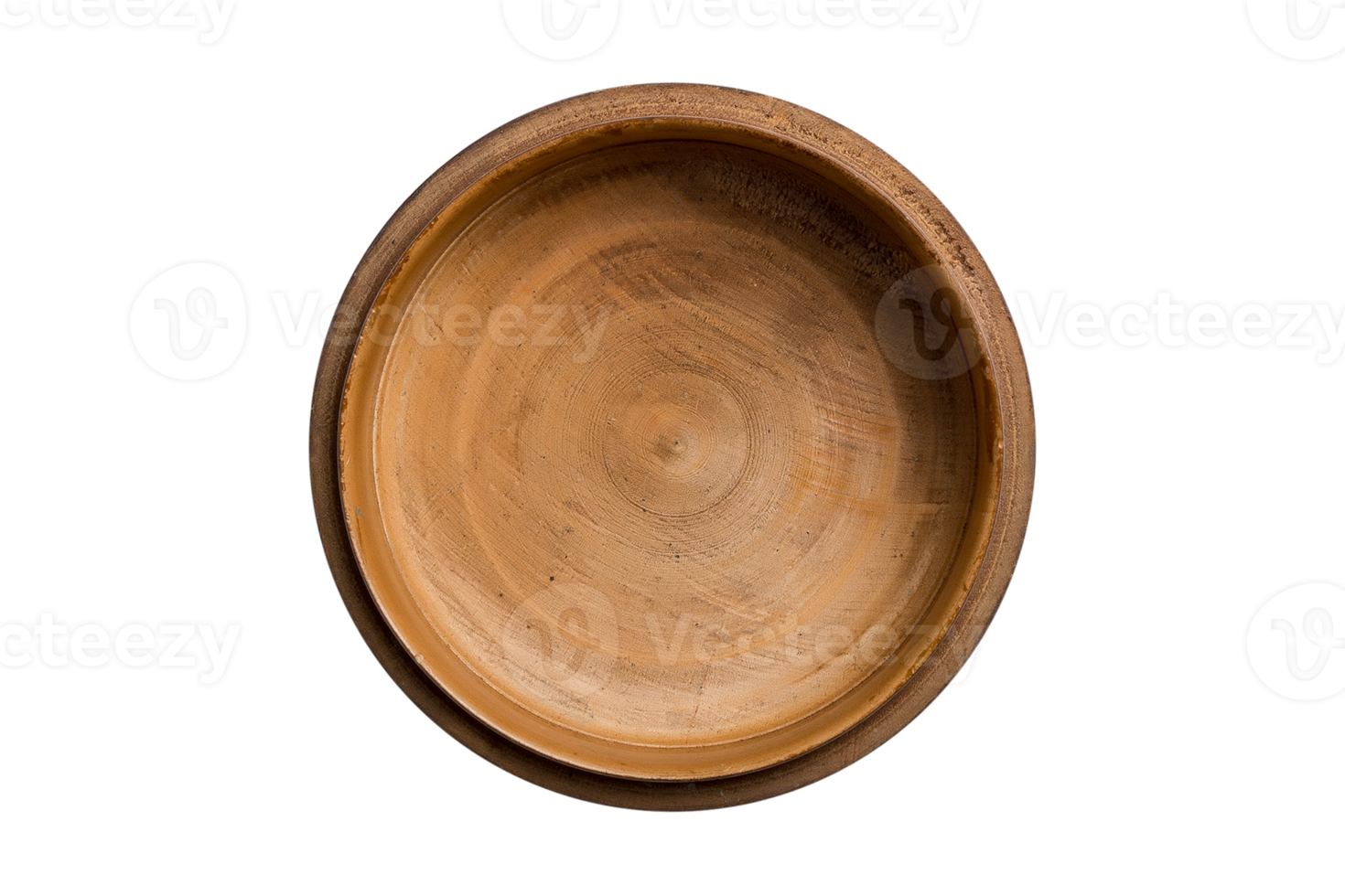 Wooden bowl isolated on a transparent background png