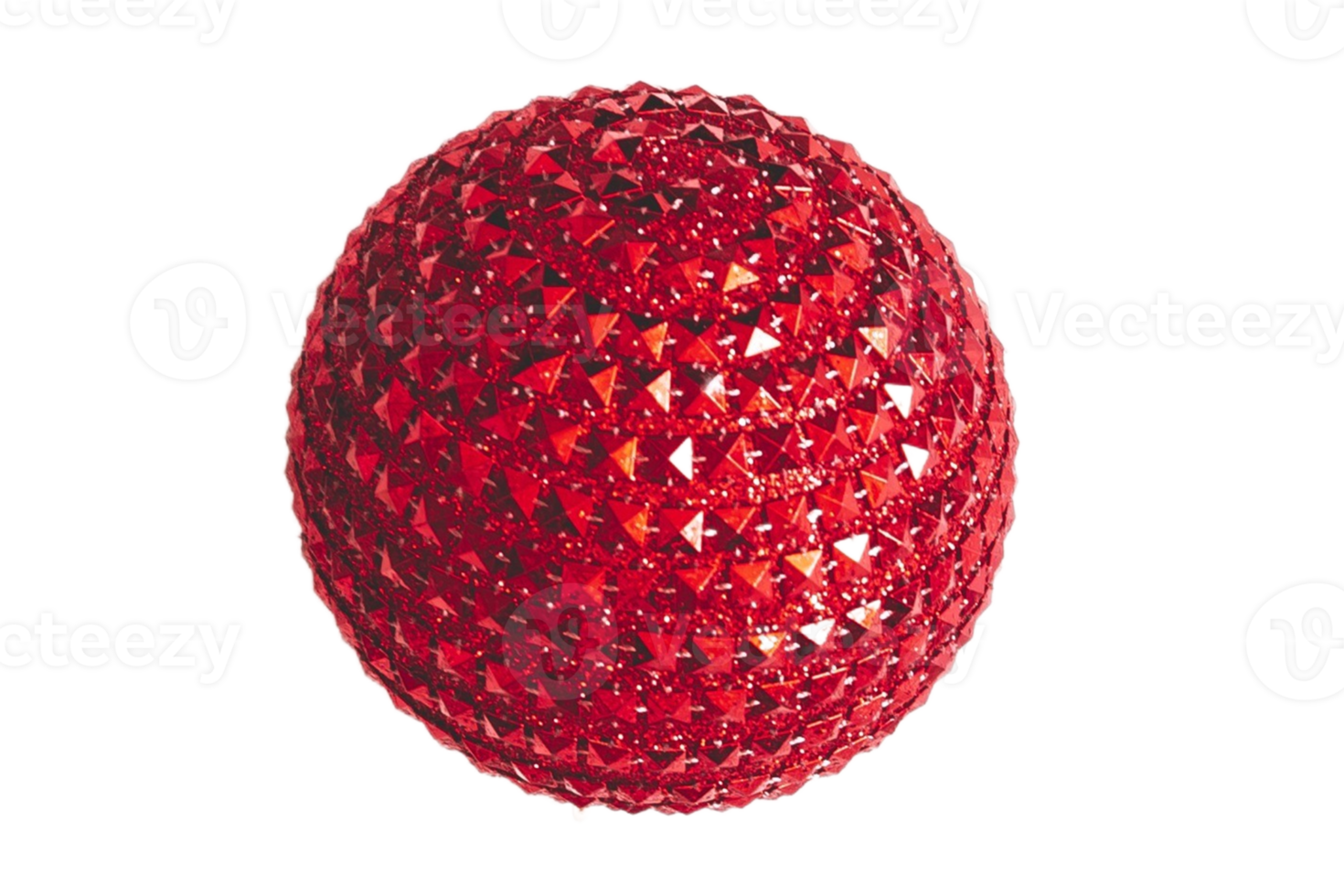 Red christmas ball isolated on a transparent background png