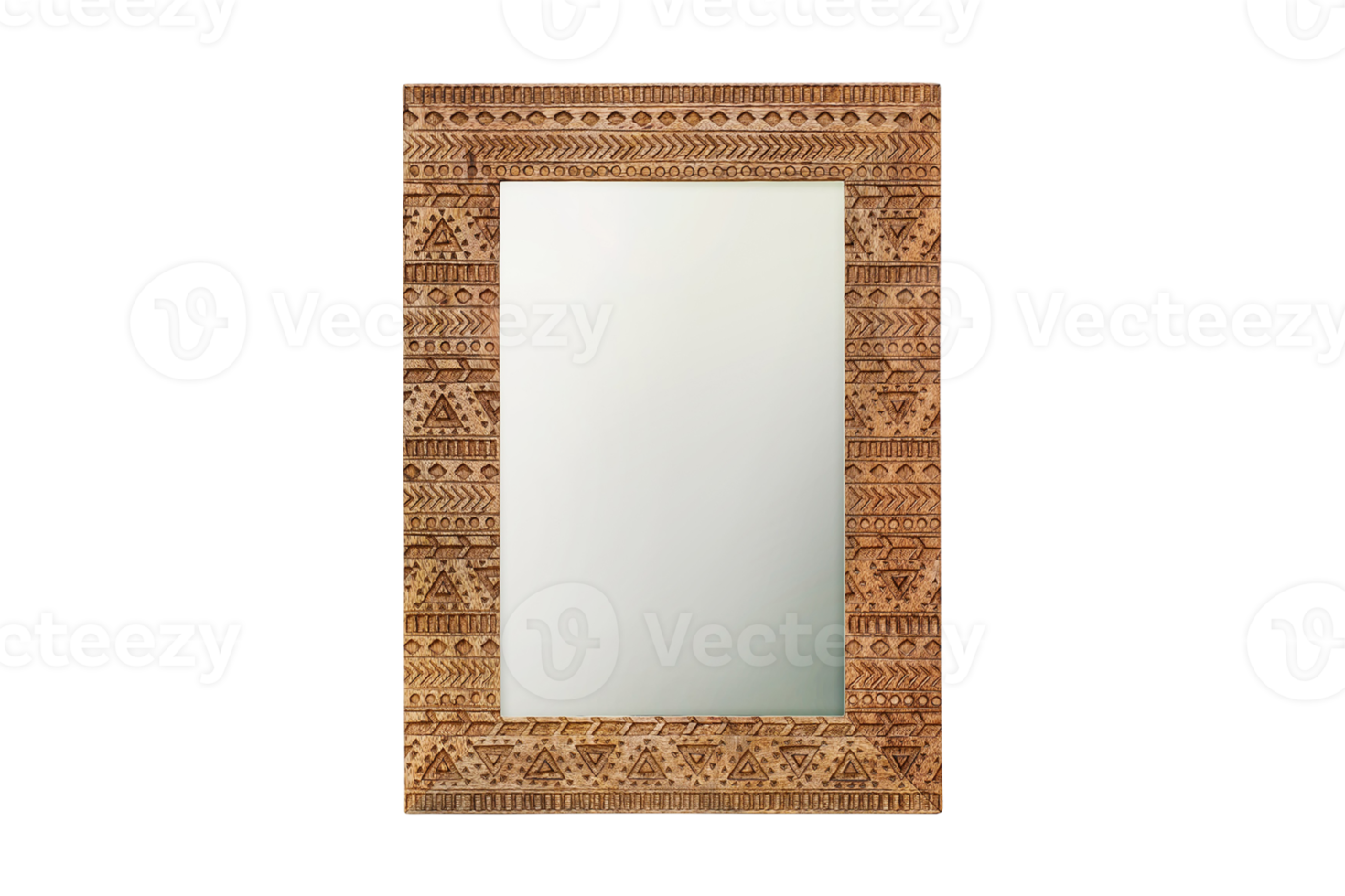 Mirror with vintage frame isolated on a transparent background png