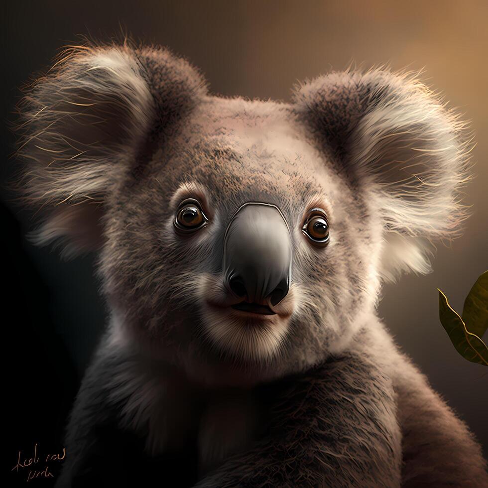 koala illustration AI Generated photo