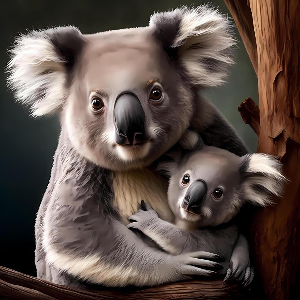 koala illustration AI Generated photo