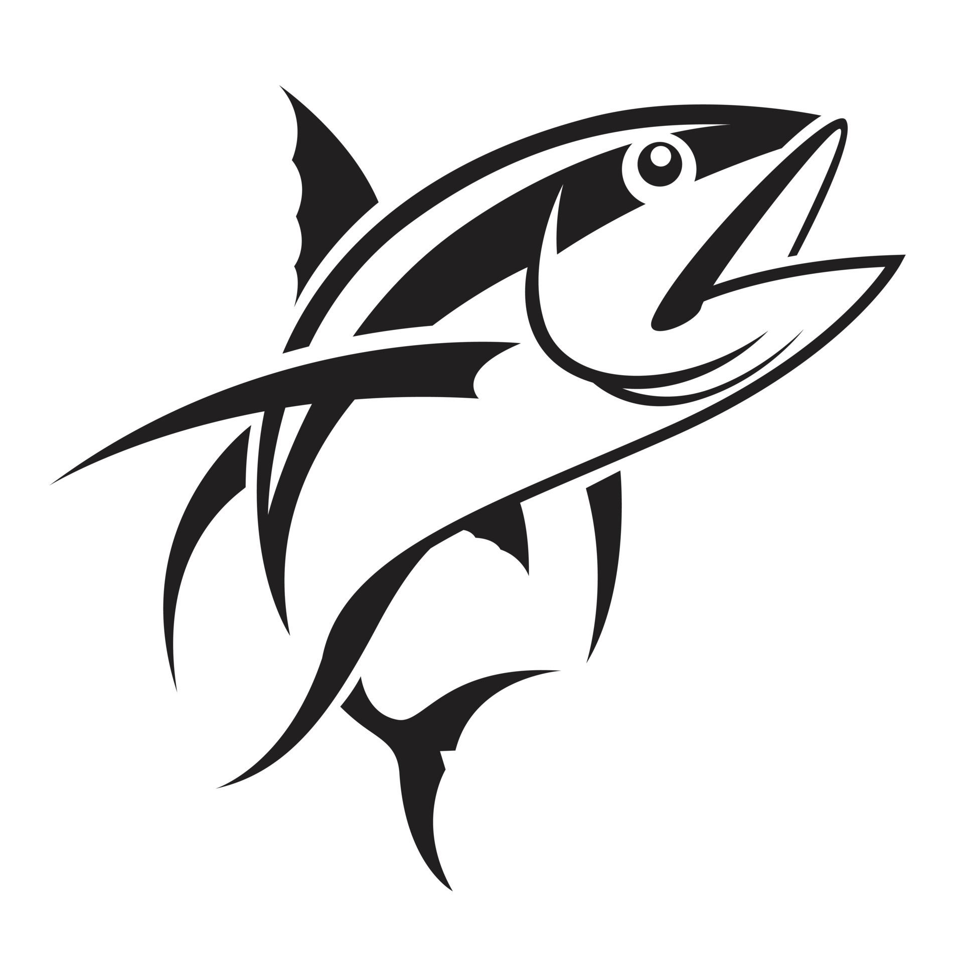 black tuna clip art 21950357 Vector Art at Vecteezy