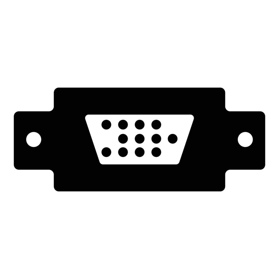 VGA cable icon vector