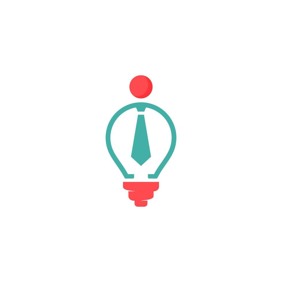 light bulb logo with a tie in the middle vector