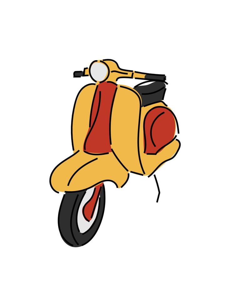 Classic vespa scooter vector illustration design