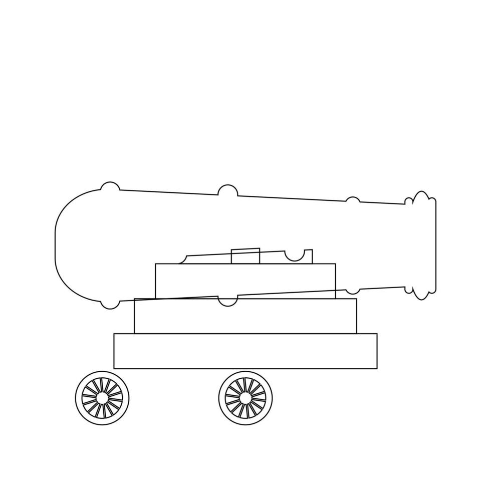 old cannon icon vector