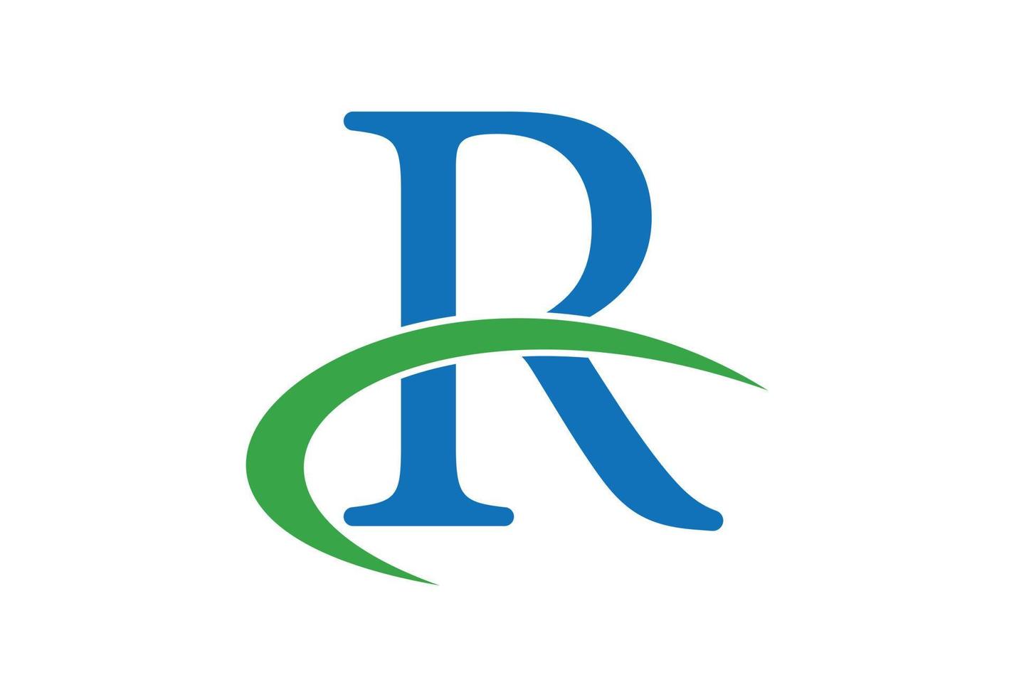 inicial letra r logo diseño plantilla, vector ilustración