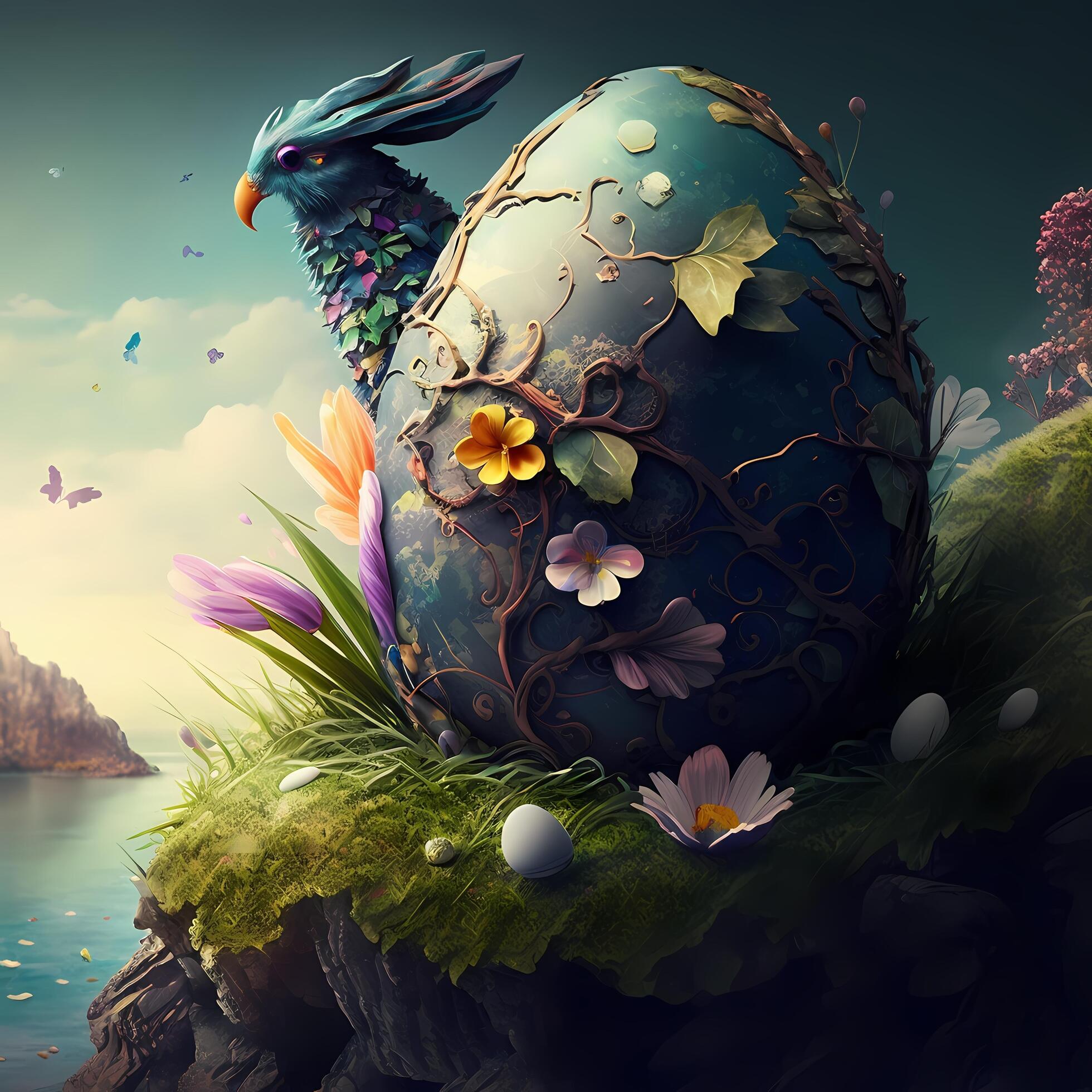 easter wallpaper illustration AI Generated 21950704 Stock Photo at Vecteezy