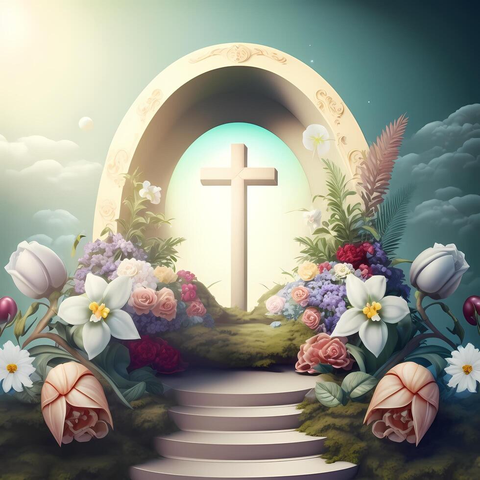 Pascua de Resurrección fondo de pantalla ilustración ai generado foto