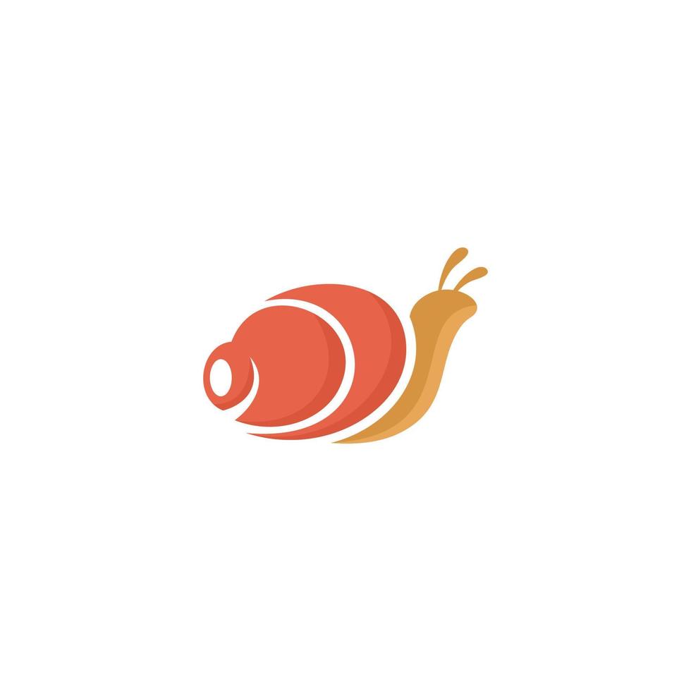Snail logo with colored on white background vector