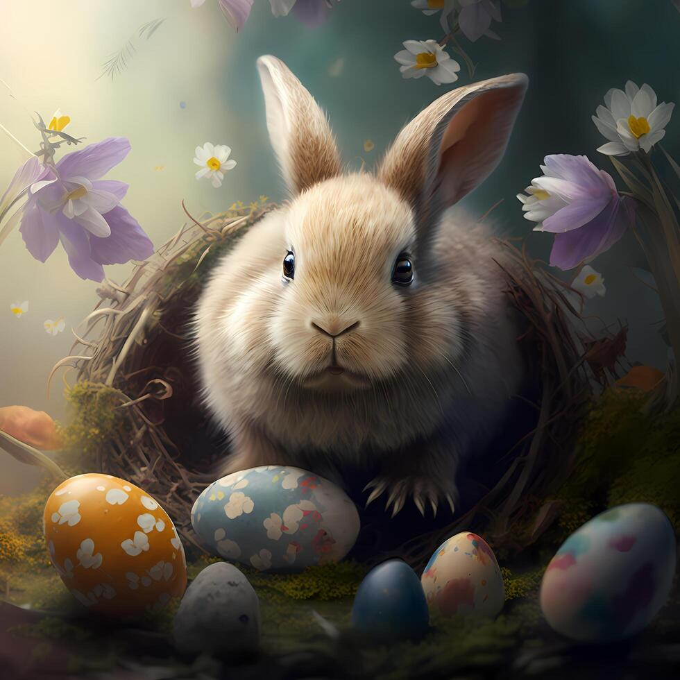 easter wallpaper illustration AI Generated 21950895 Stock Photo at Vecteezy