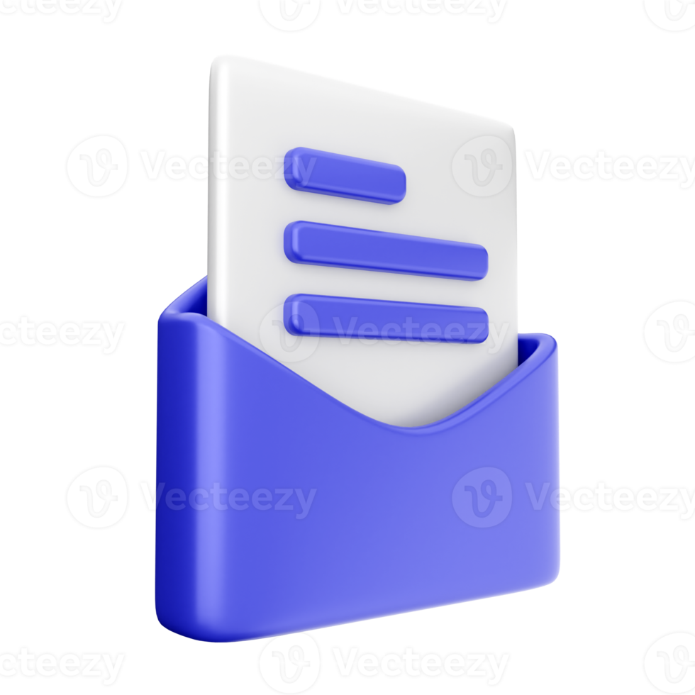3d email mail message envelope png