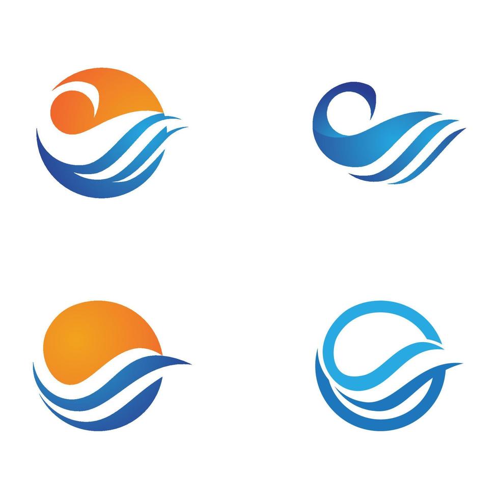 Water wave icon vector