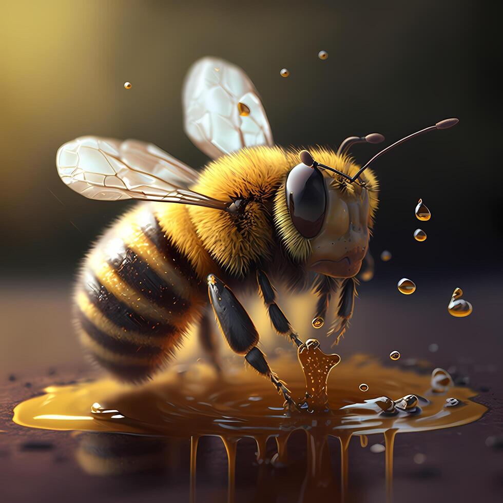 honey bee illustration photo