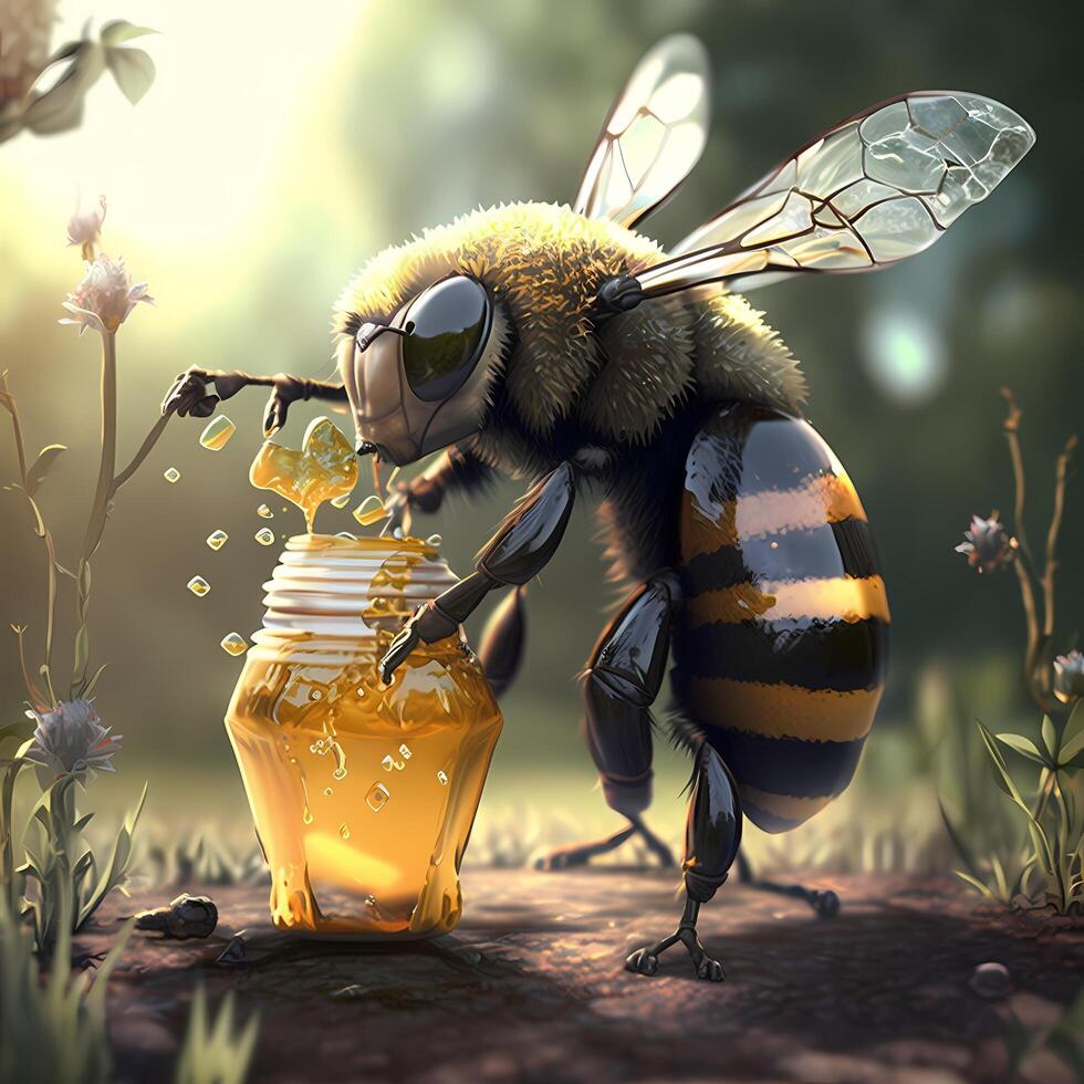 honey bee illustration photo