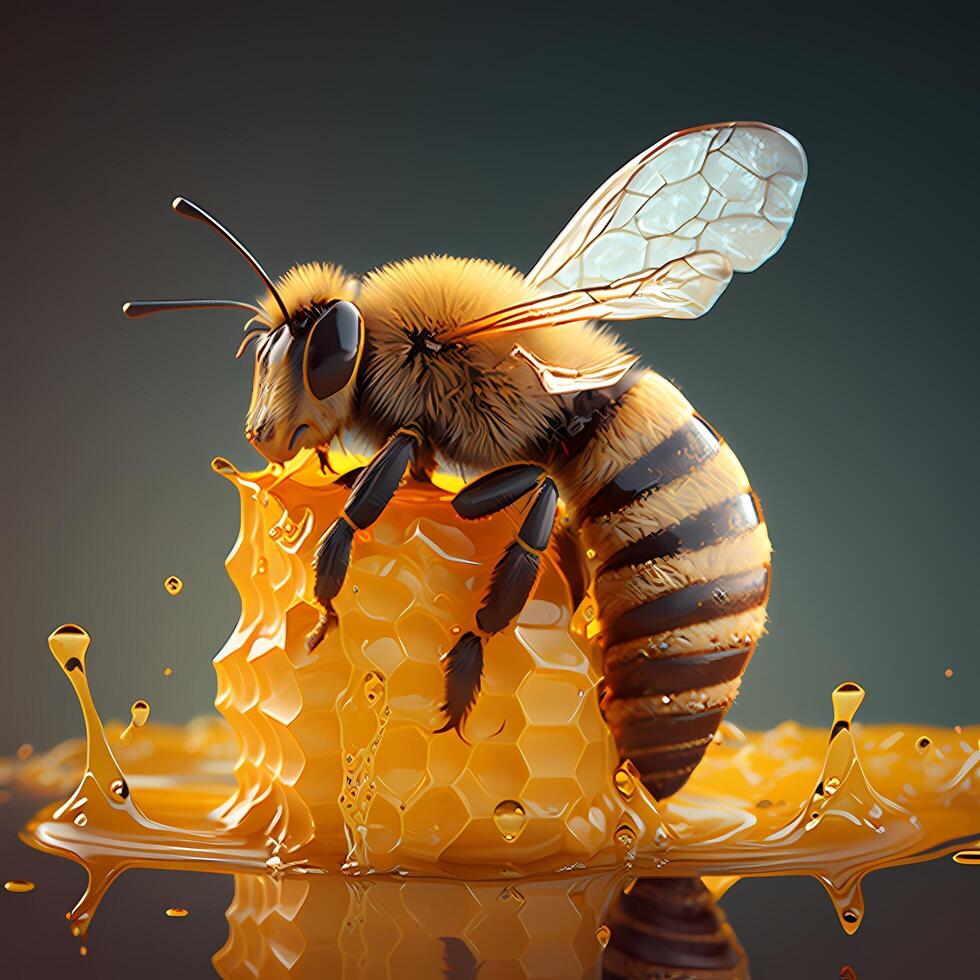 honey bee illustration photo