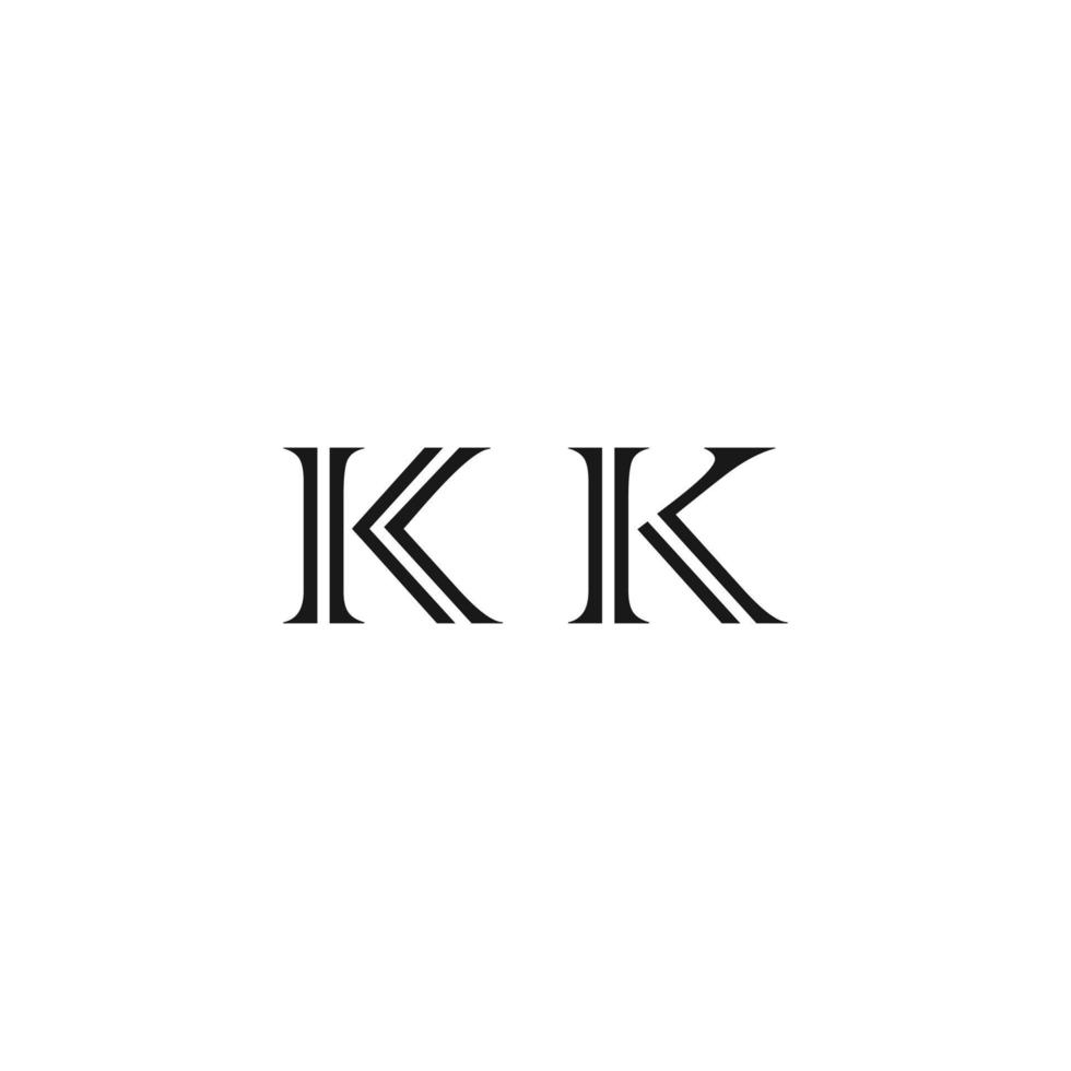 sencillo logo diseño letra k vector