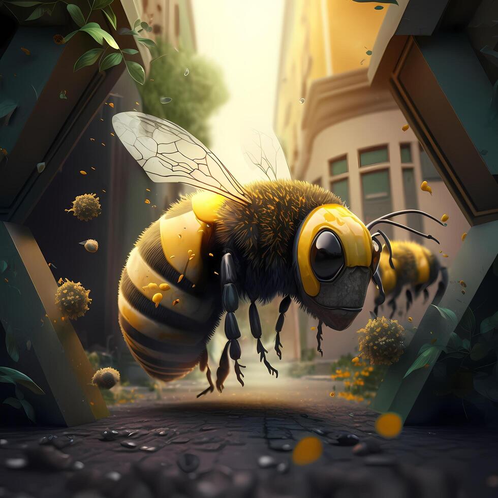honey bee illustration photo