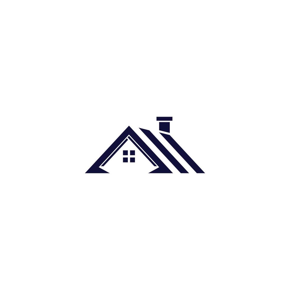 real inmuebles casa techo vector logo diseño