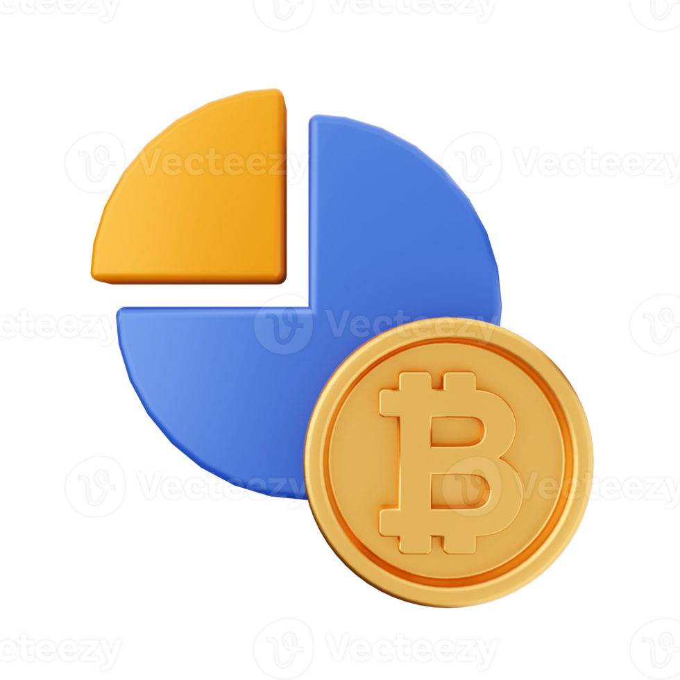 3d bitcoin cryptocurrency icon illustration png