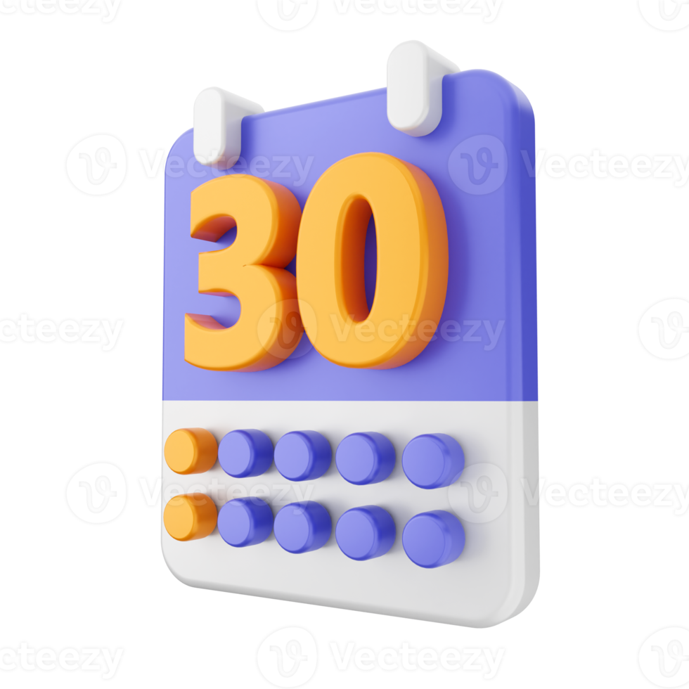 3d calendario icono ilustración png