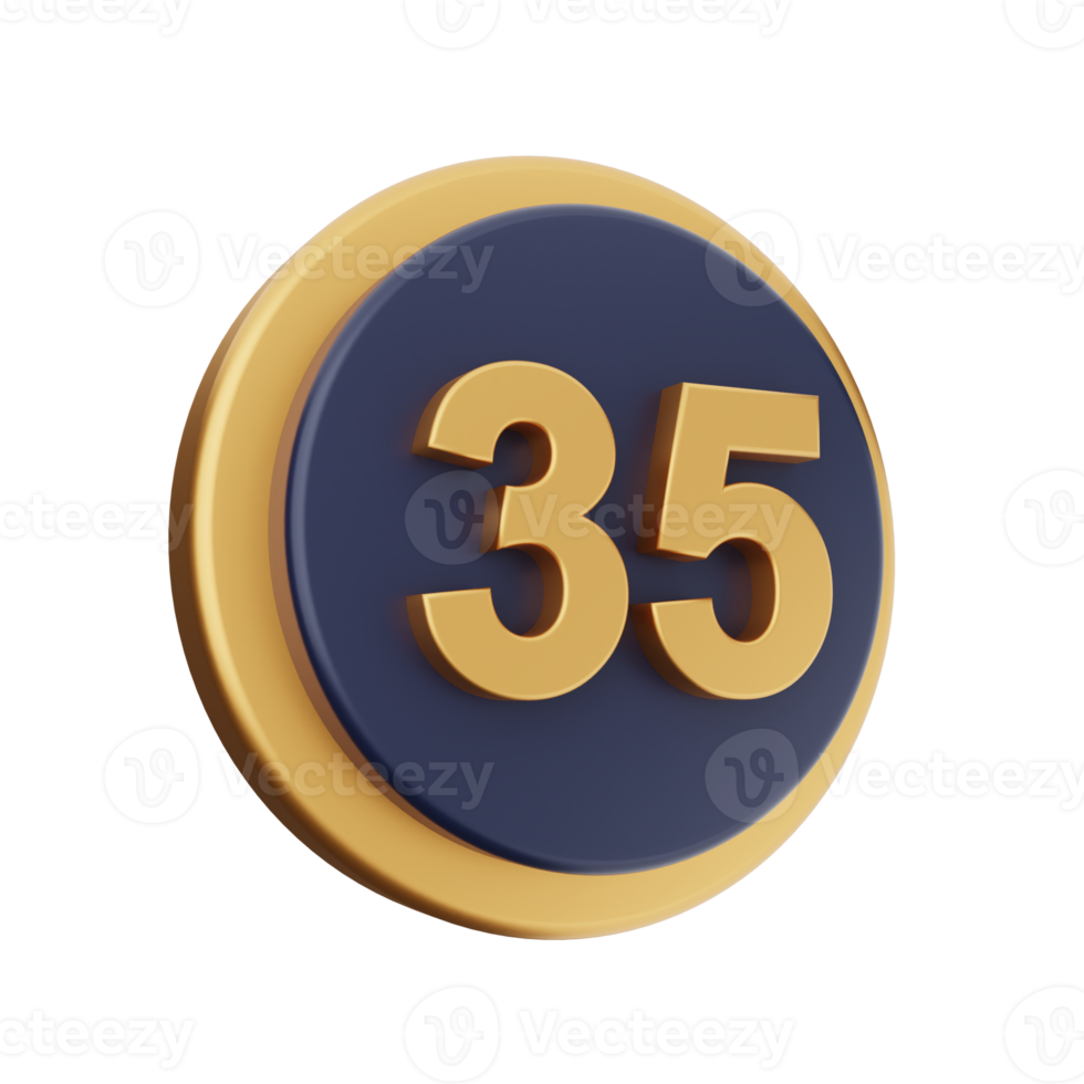 3d number icon illustration png