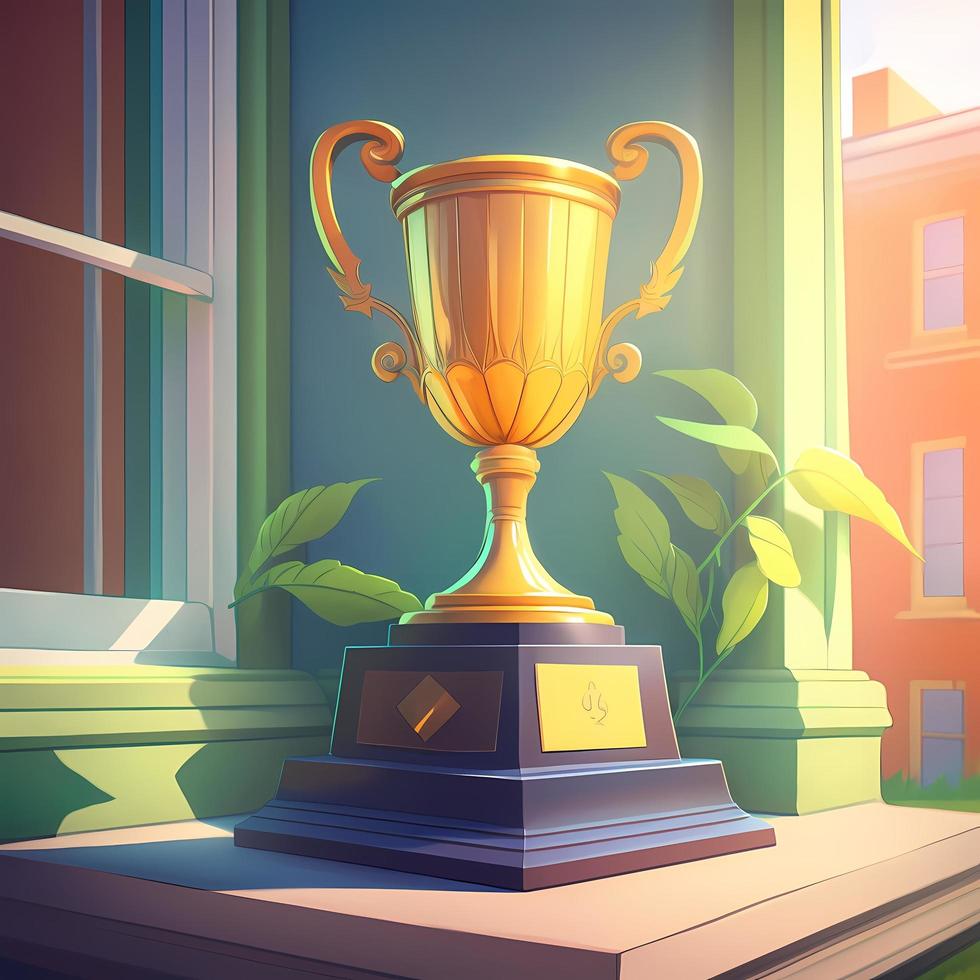 trophy illustration AI Generated photo