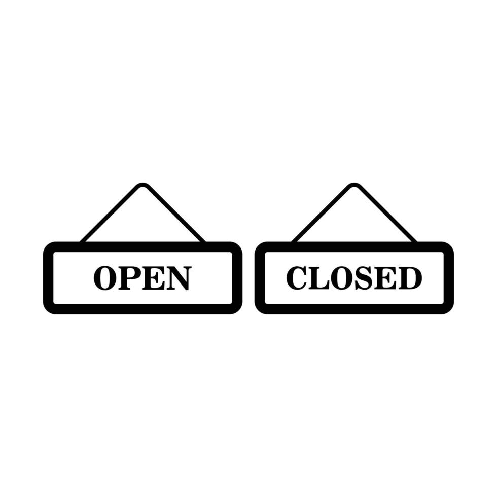 open and close icon vector