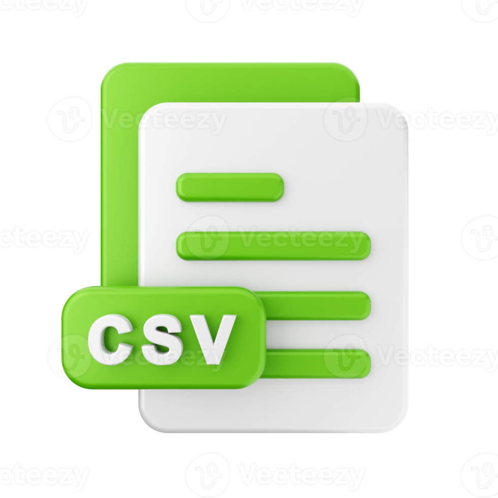 3d file csv folder icon illustration png