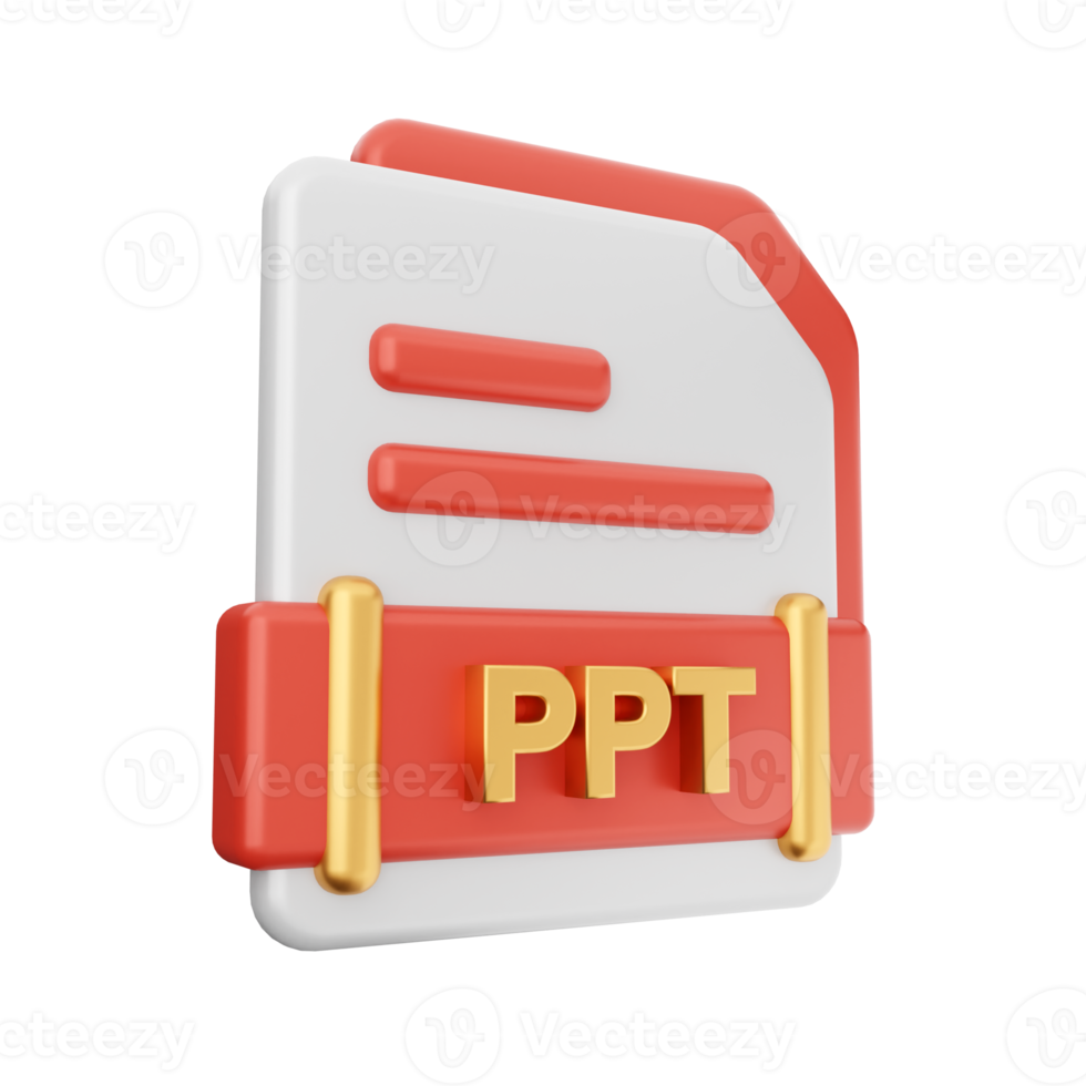 3d archivo ppt formato icono png