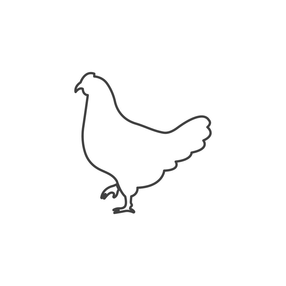 pollo logo icono vector ilustración