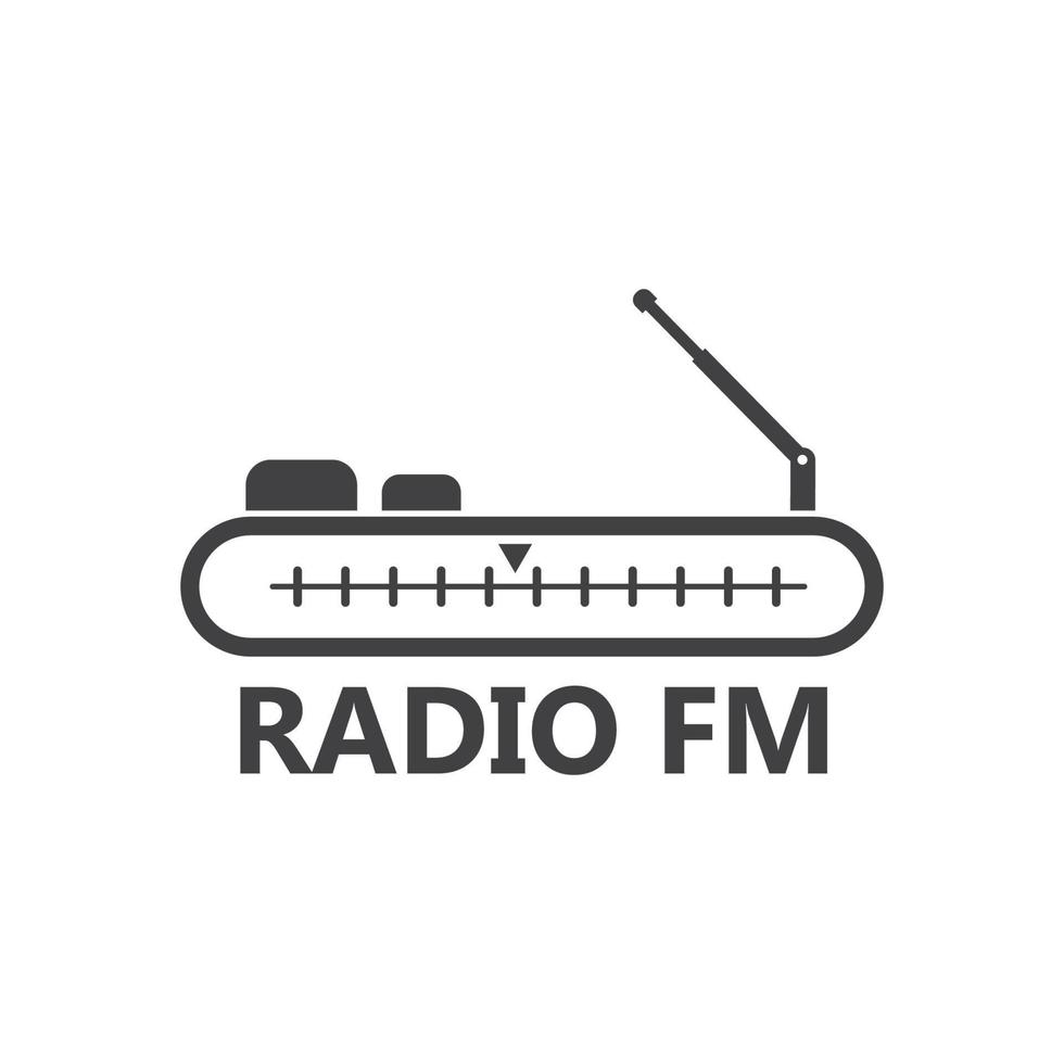 radio broadcast logo icon vector illustration