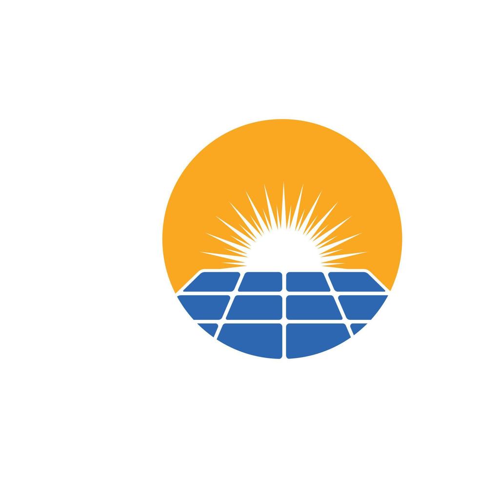 solar panel logo vector icon of natural