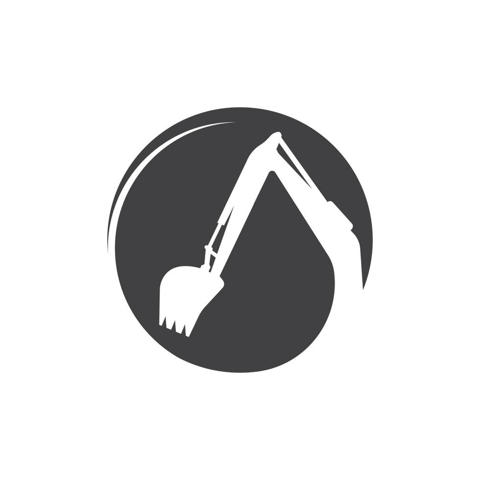 excavator icon logo vector illustration design