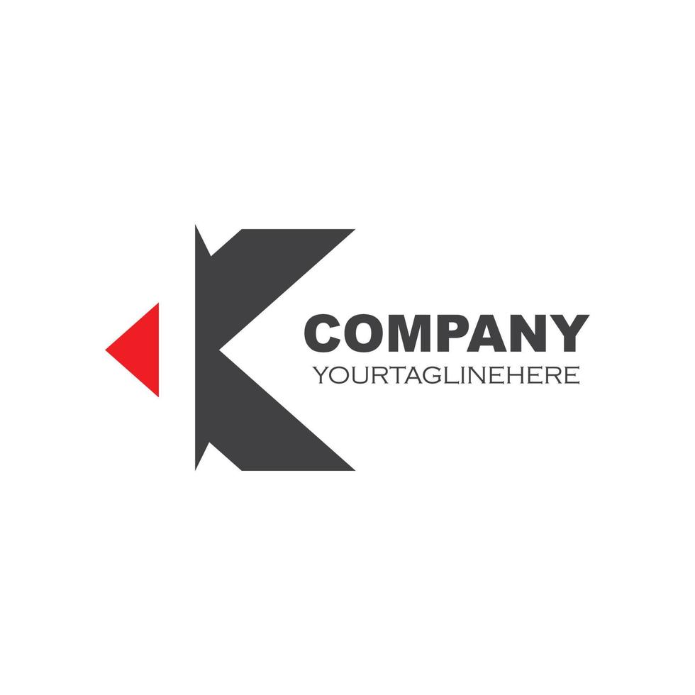 k letra logo icono ilustración vector