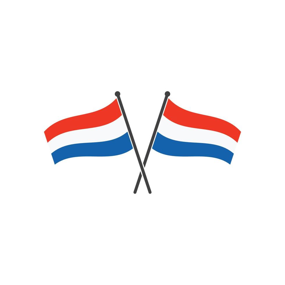 Holanda bandera vector ilustración diseño