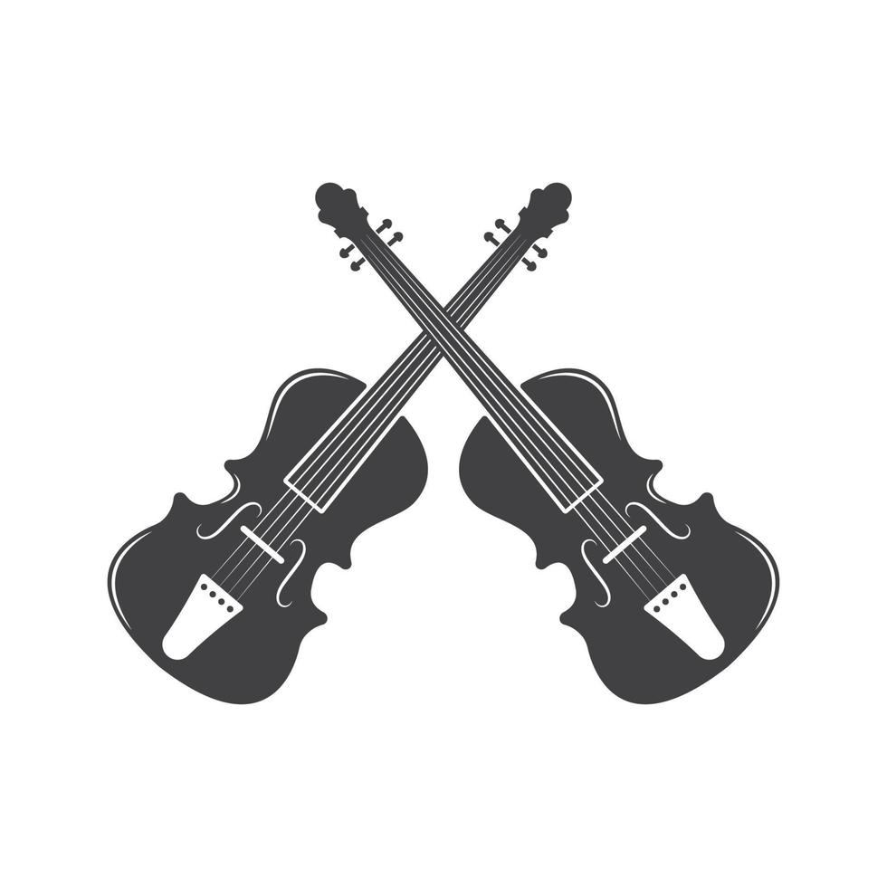 violín icono vector ilustración diseño