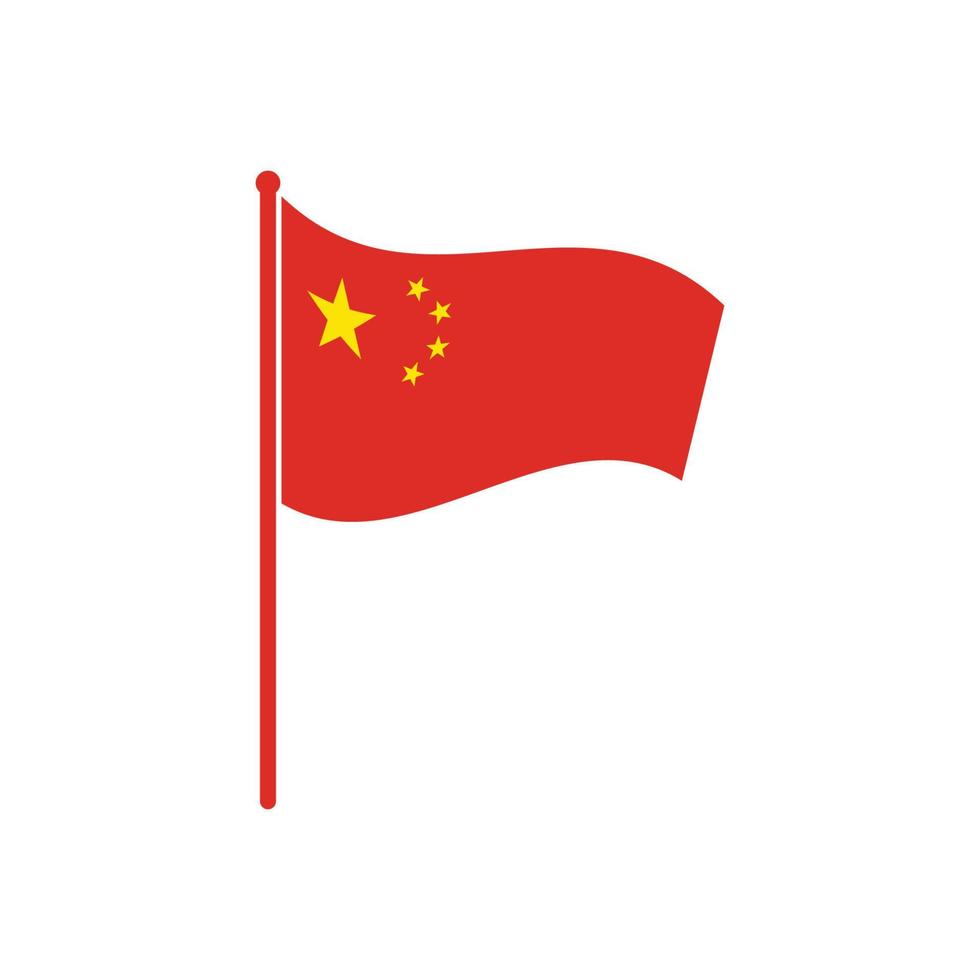 chino bandera vector ilustración diseño