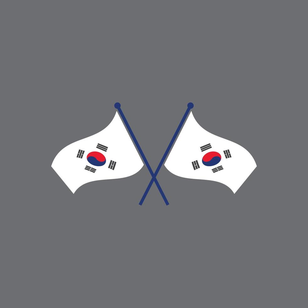 korean flag vector illustration design