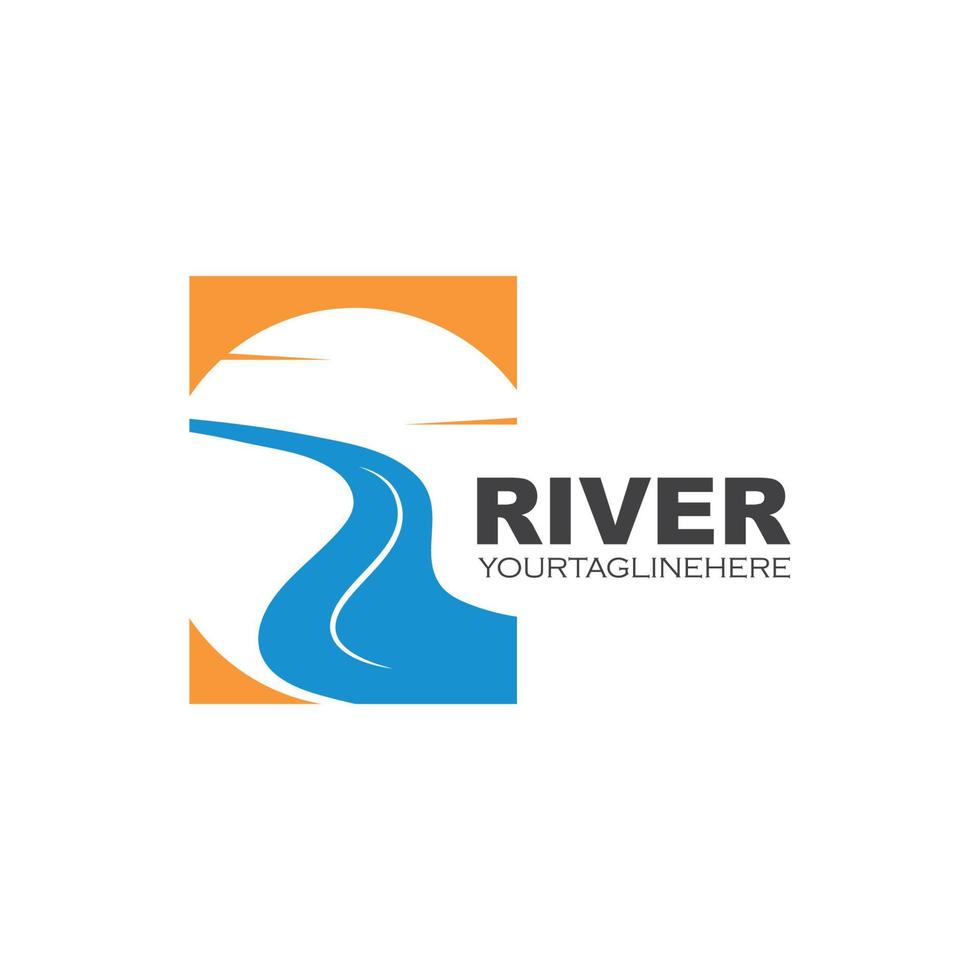río vector ilustración icono diseño