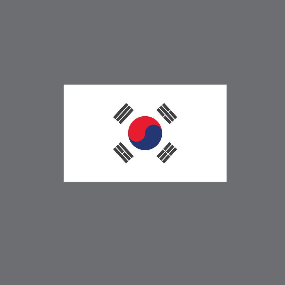 coreano bandera vector ilustración diseño