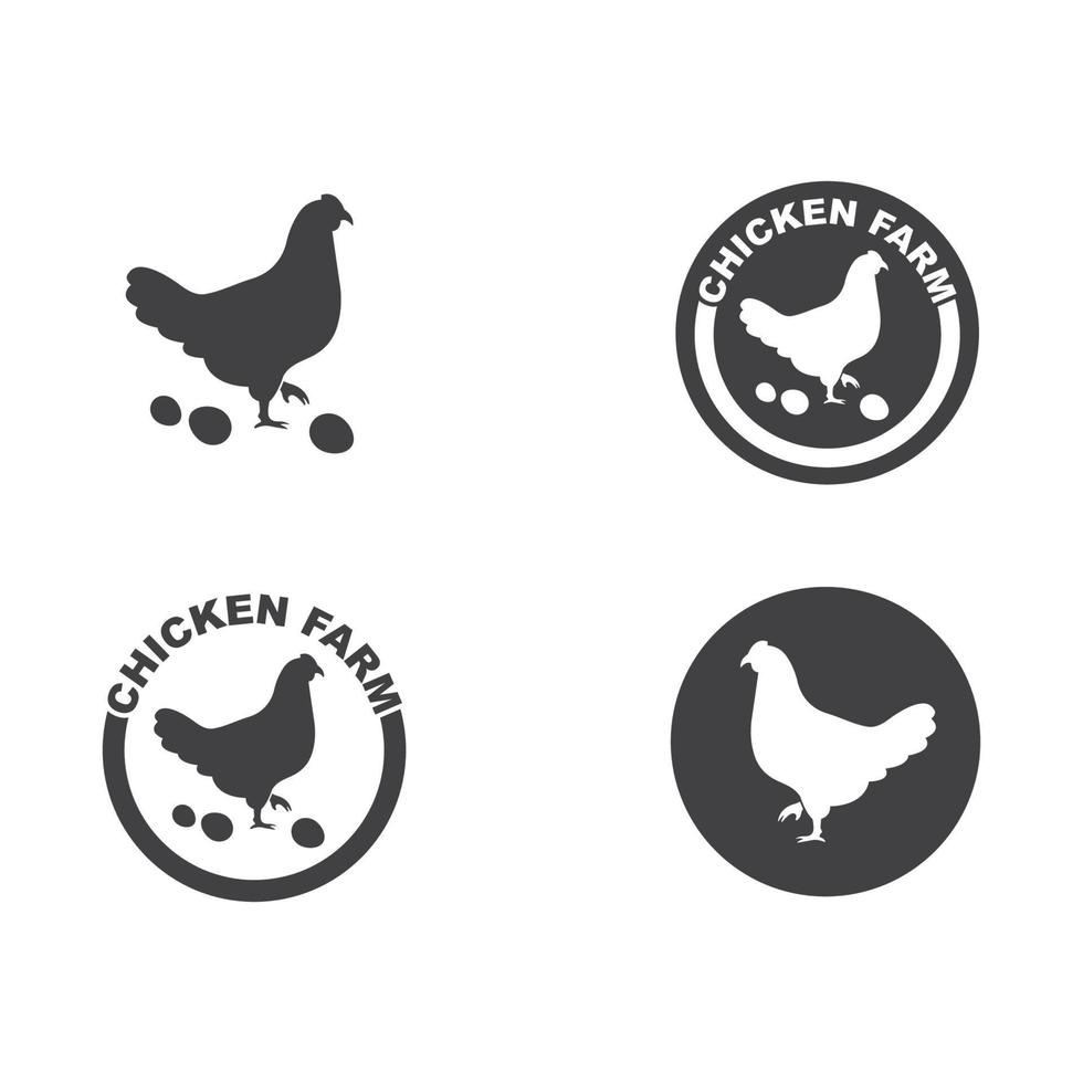 chicken logo icon vector illustration