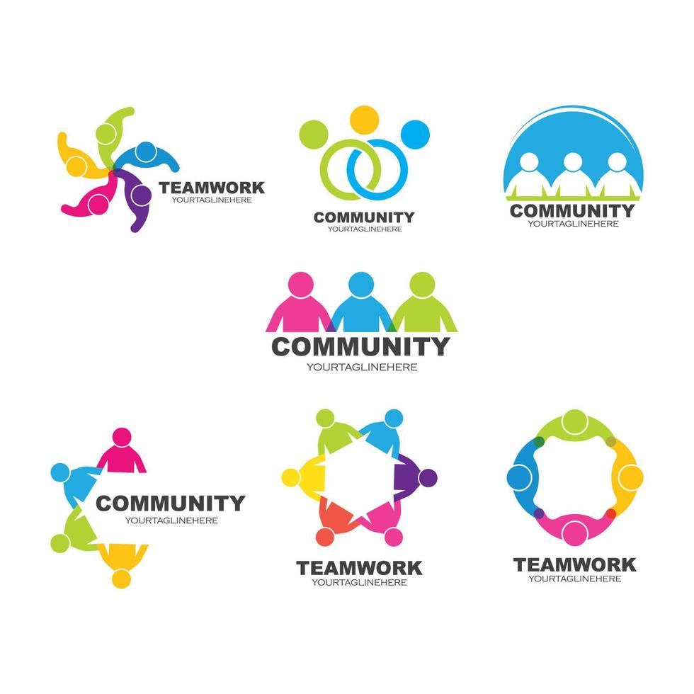 leadership,community,social and company Logo icon vector