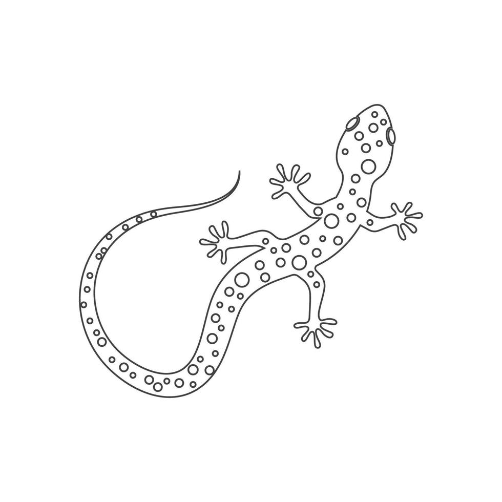 Ilustración de icono de vector de logotipo de gecko